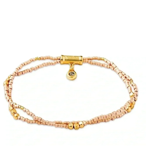 Spartina 449 Double Bitty Stretch Bracelet Light Rose - Picture 2 of 12